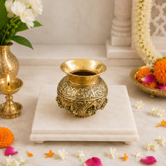 Brass Ashtalakshmi Kodam / Kalash (5.5 Inch)