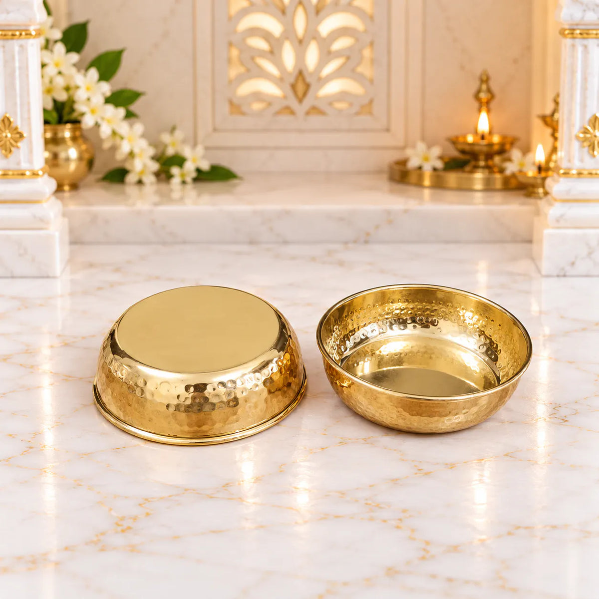Brass Handcrafted Bowl Pair