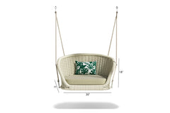 Noxe Single Seater Hanging Swing Without Stand For Balcony , Garden Swing (Cream) Braided & Rope