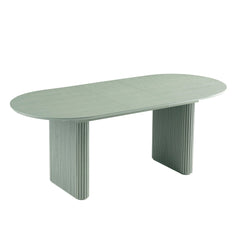 Velin Oval 6-8 Seater Extending Solid Wood Pedestal Dining Table