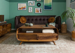 Marwar Solid Sheesham Wood Coffee Table with Storage