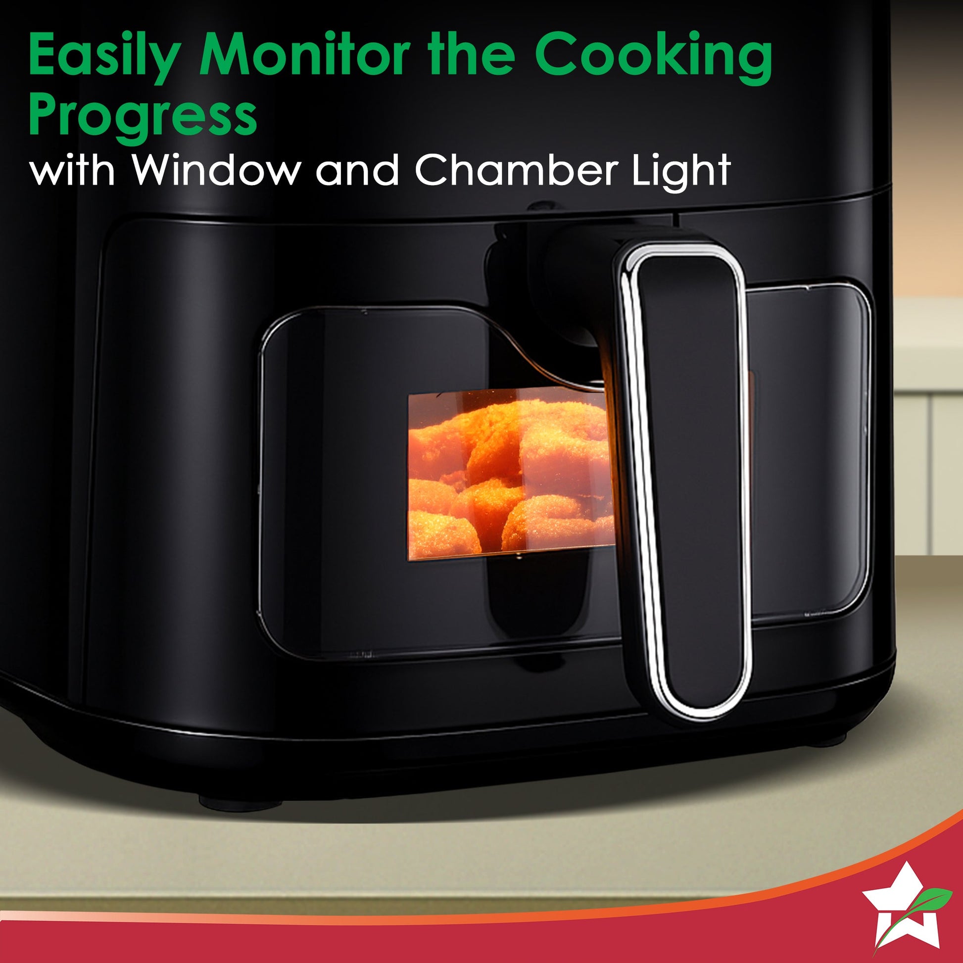 Evita Digital Air Fryer, 1350W, 5 L, Rapid Hot Air Technology, 8 Pre-set Menus, Non-stick Basket, In-built Memory, Customised Time & Temperature Control, Fry, Bake, Grill, 2-Yr Warranty