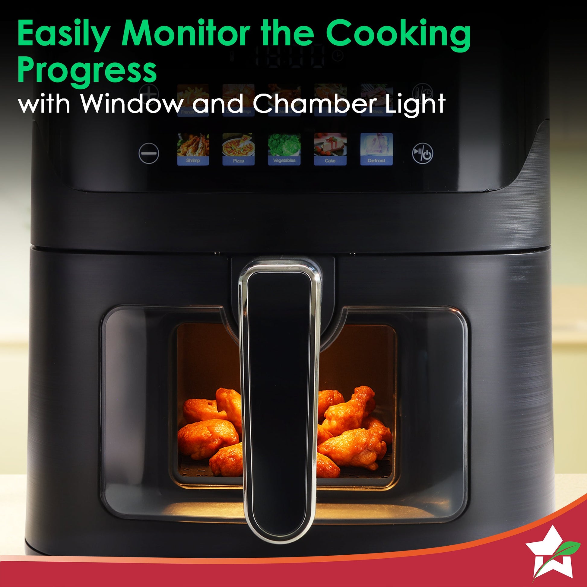 Evita Digital Air Fryer, 1600W, 6.5 L, Rapid Hot Air Technology, 10 Pre-set Menus, Non-stick Basket, In-built Memory, Customised Time & Temperature Control, Fry, Bake, Grill, 2-Yr Warranty