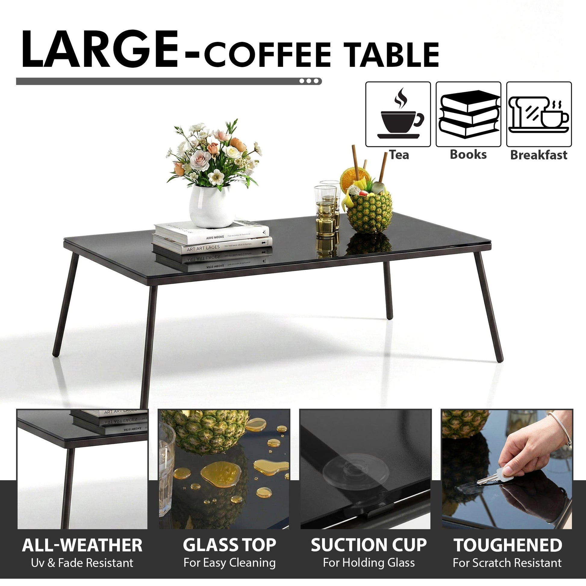 Shed Outdoor Sofa Set 3 Seater , 2 Single seater and 1 Center Table Set (Dark grey) Braided & Rope