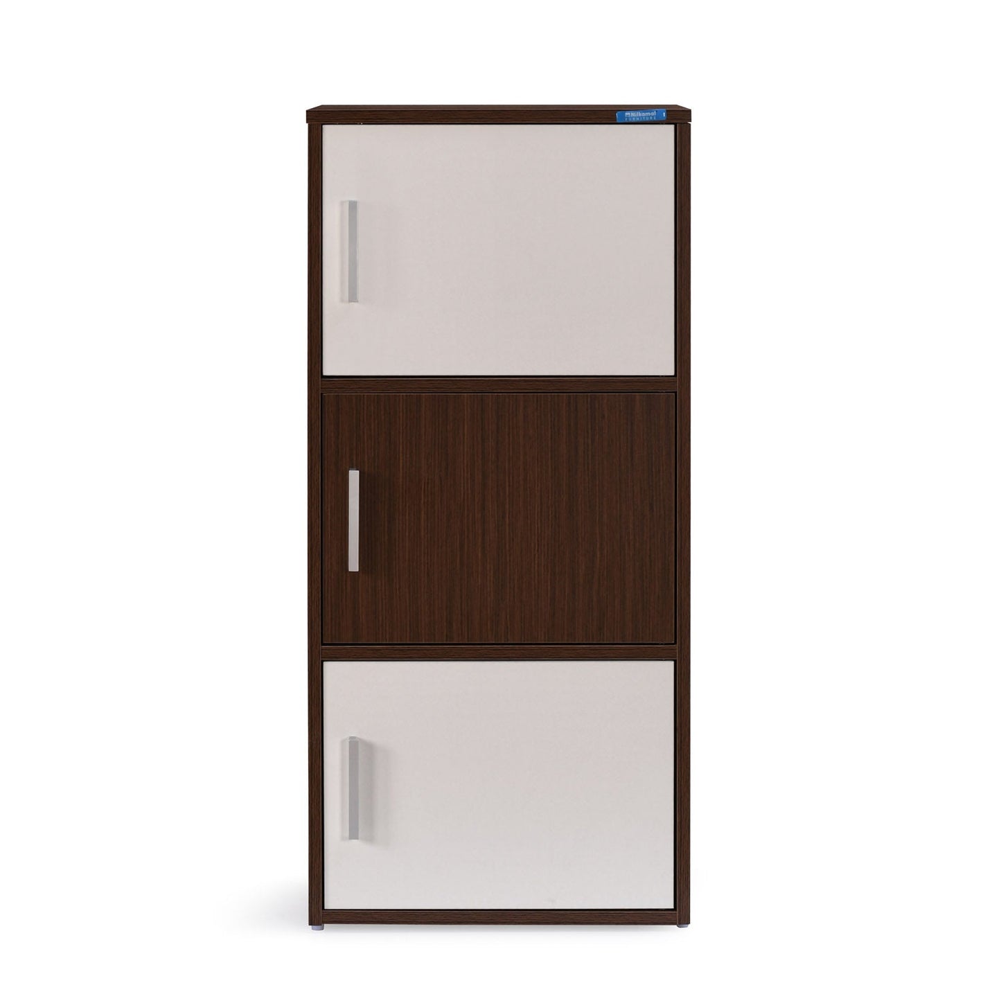 Nilkamal Sear 3 Tier Storage Cabinet (Oak/Frosty White)