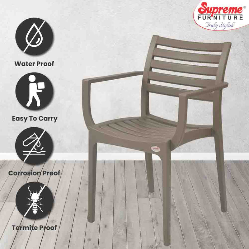 Supreme Empire Plastic With-Arm Chair