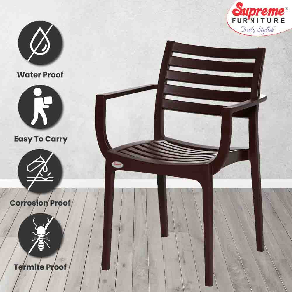 Supreme Empire Plastic With-Arm Chair