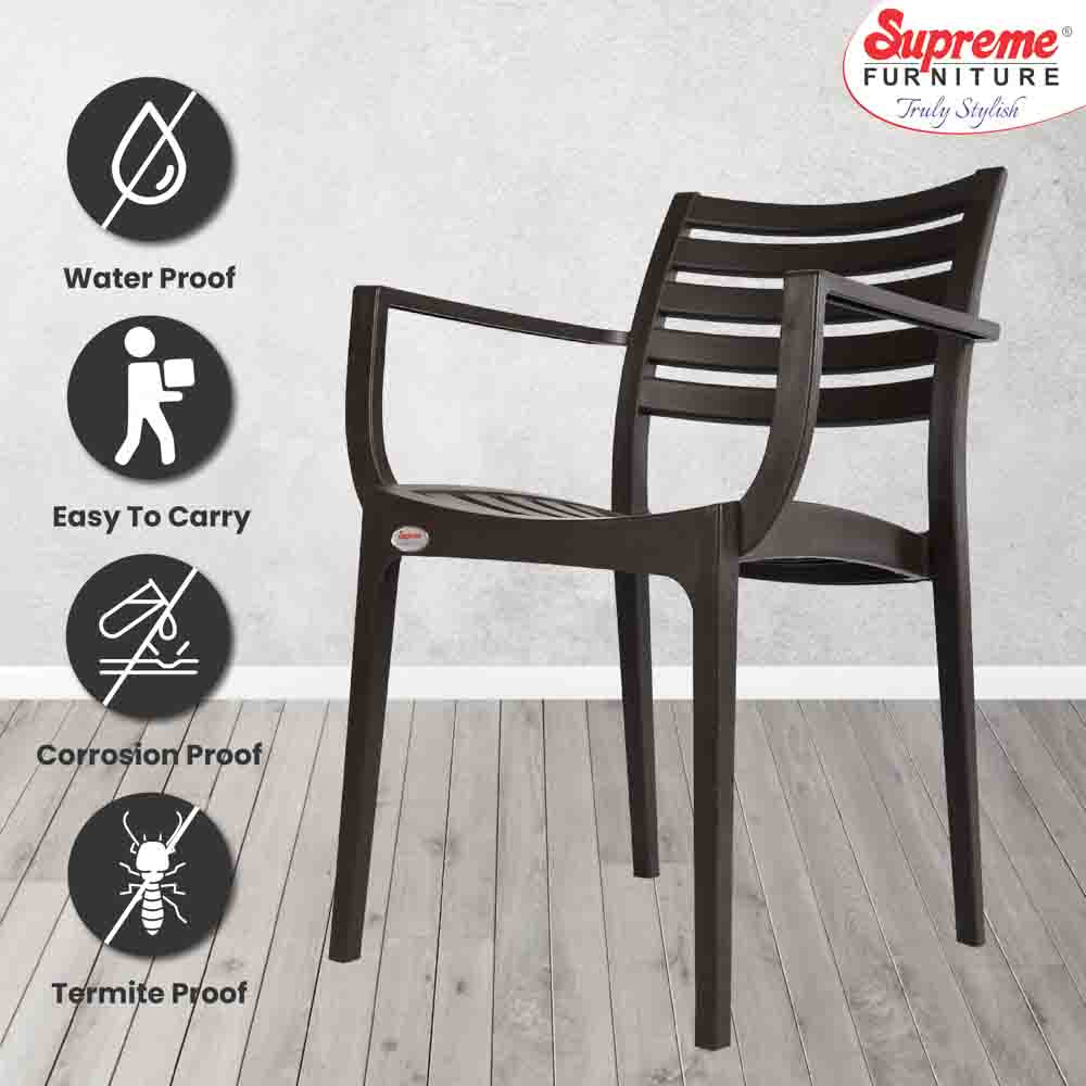 Supreme Empire Plastic With-Arm Chair