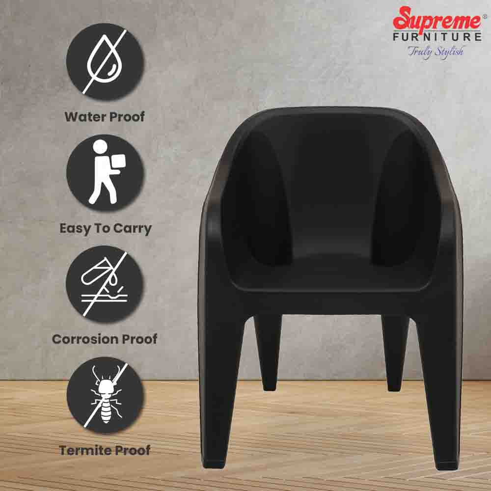 Supreme Futura Plastic With-Arm Chair