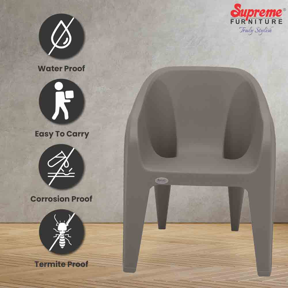 Supreme Futura Plastic With-Arm Chair