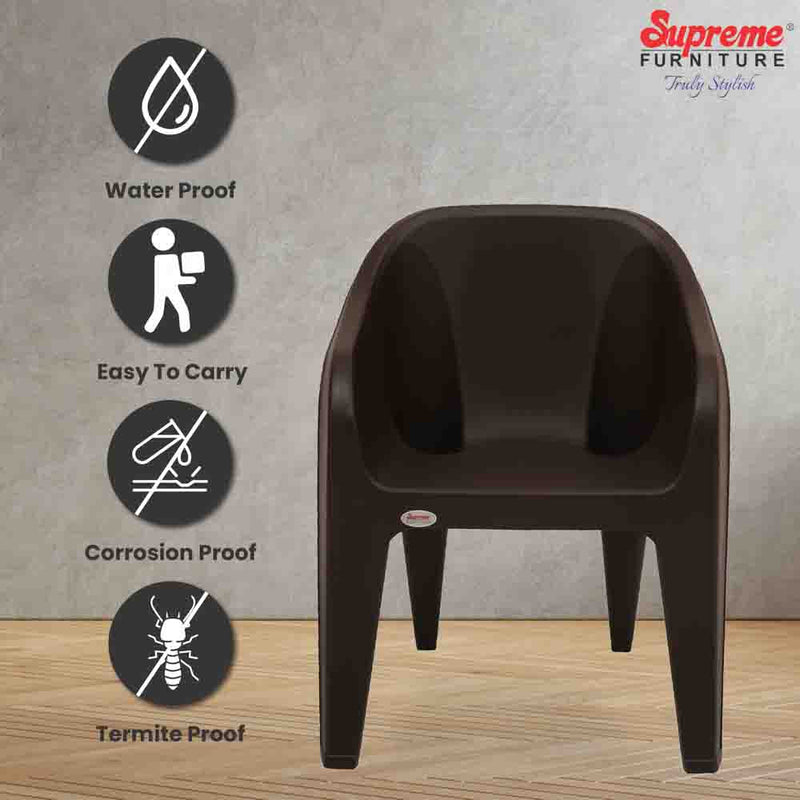 Supreme Futura Plastic With-Arm Chair