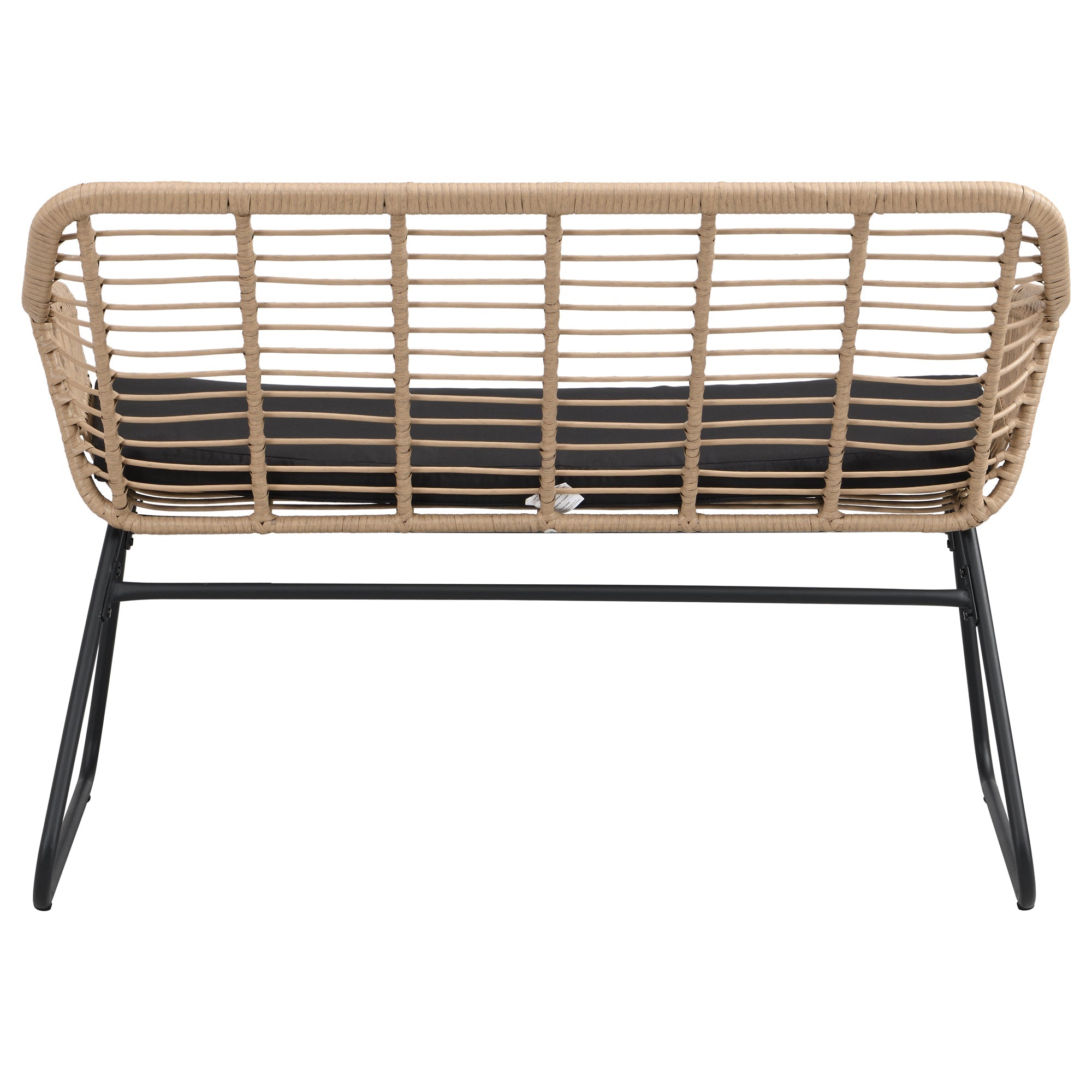 Drinus Outdoor Garden Balcony Sofa Set 2 Seater, 2 Single seater and 1 Center Table  Set (Black + Tan)