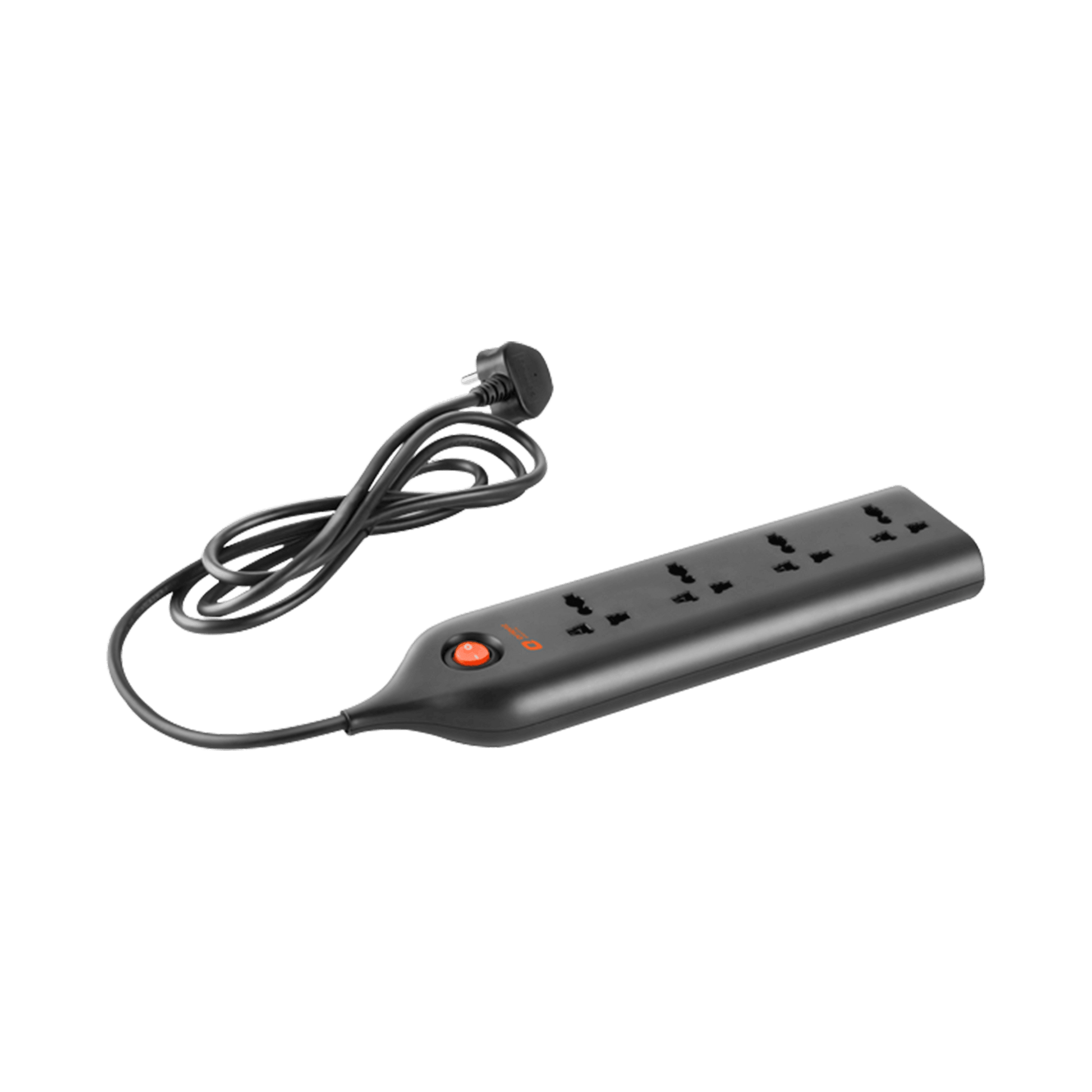 4 Socket Extension Board with 2 Metre Wire (Black)