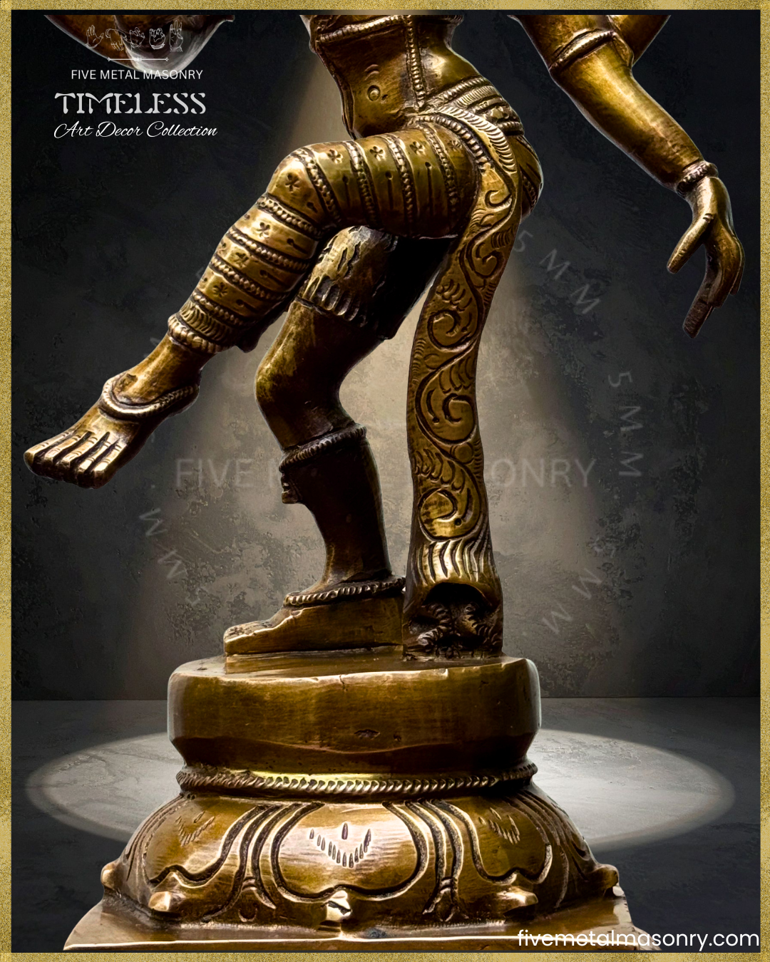 Ardhanarisvara | Shiva-Parvati composite Panchaloha Bronze Icon - 13"- Timeless Collection