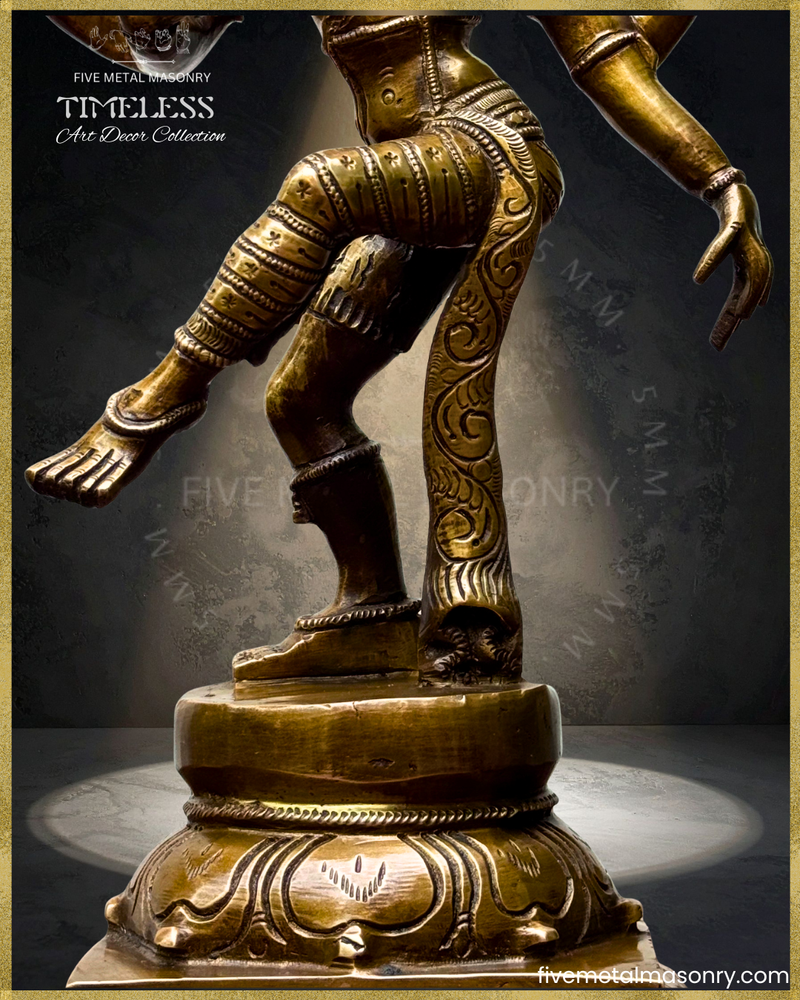 Ardhanarisvara | Shiva-Parvati composite Panchaloha Bronze Icon - 13"- Timeless Collection