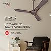 Havells 1200mm Bianca BLDC Motor Ceiling Fan | 5 Star RF Remote, 100% Copper,High Air Delivery,Upto 60% Energy Saving | ECO Active Technology, Flexible Timer Setting | (Pack of 1, Espresso Brown)