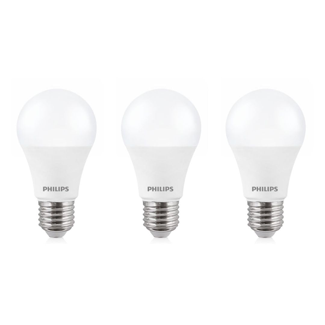 Philips 12W e27 LED Cool Day Light Bulb, Pack of 3, (Stellar Bright)