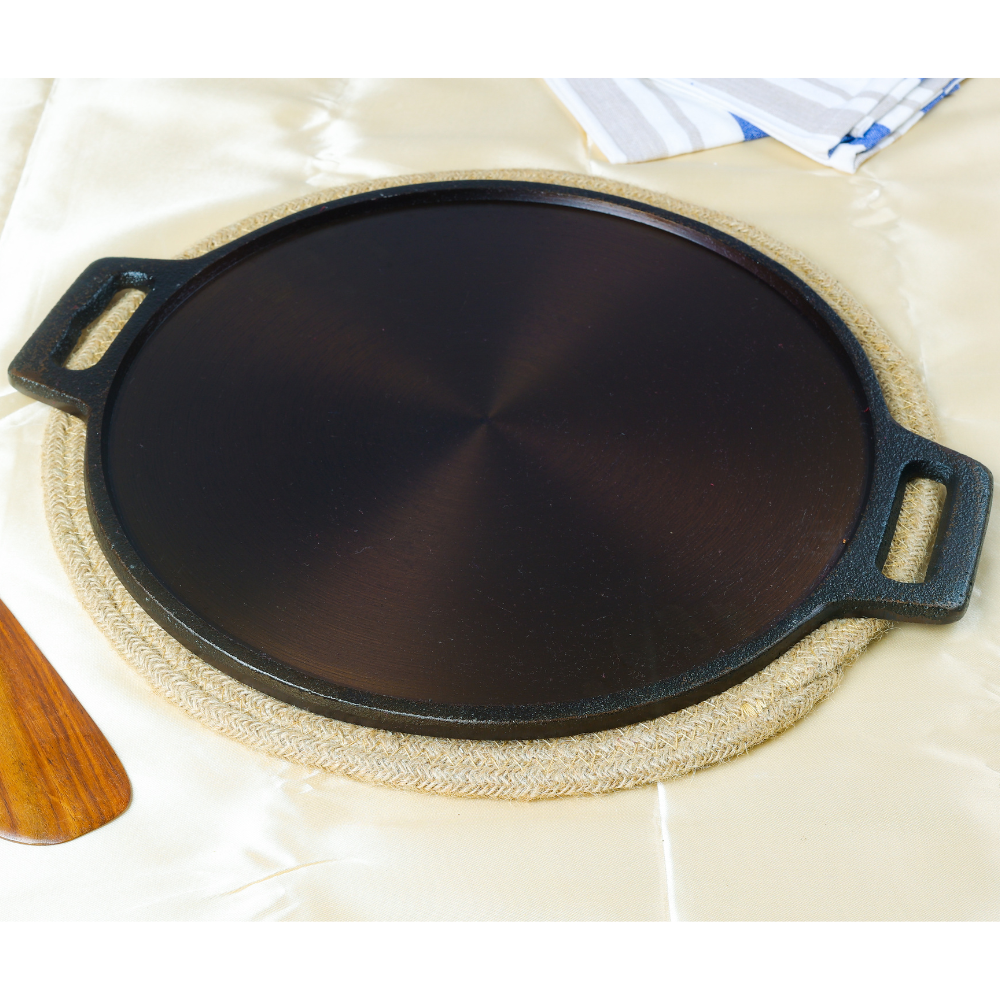 SUPER SMOOTH Cast Iron DOSA Tawa (LARGE PAPER ROAST)
