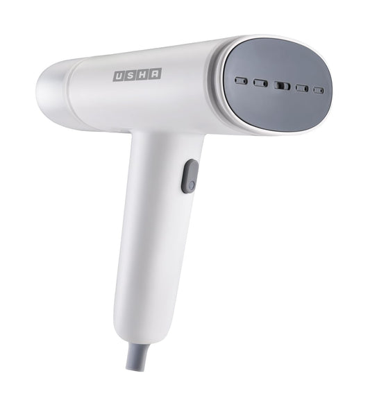 Usha Techne Direct 500, 1300Watt Garment Steamer for Powerful Vertical Steaming | Powerful Steam Output Upto 20gm/min | 80ml Water Tank Capacity | Light Weight & Portable | 2 Years Warranty | (White)