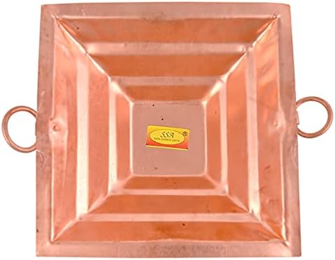 SHIV SHAKTI ARTS Handmade Pure Copper Hawan Kund for Home Puja and Hawan Purpose for Diwali laxmi Pooja Purpose (Small)