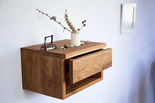 Modern Floating Nightstand with Drawer – Space-Saving Floating Bedside Table with Hidden Storage – Sleek Wall-M