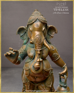 Mappillai Ganesha  Panchaloha Bronze Icon - 11"- Timeless Collection