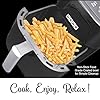 Usha iChef Air Fryer 4.5L, 10 In 1 Functions: Air Frying, Baking, Roasting, Grilling, Thawing, Slow, Toasting And Air Drying |Turbo Air Circulation|Oil Free Cooking (Black), 1350 Watts