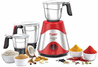 Prestige Ultimate 750W Mixer Grinder w/o Juicer 750 W Mixer Grinder (41392 | 3 Jars | Red)