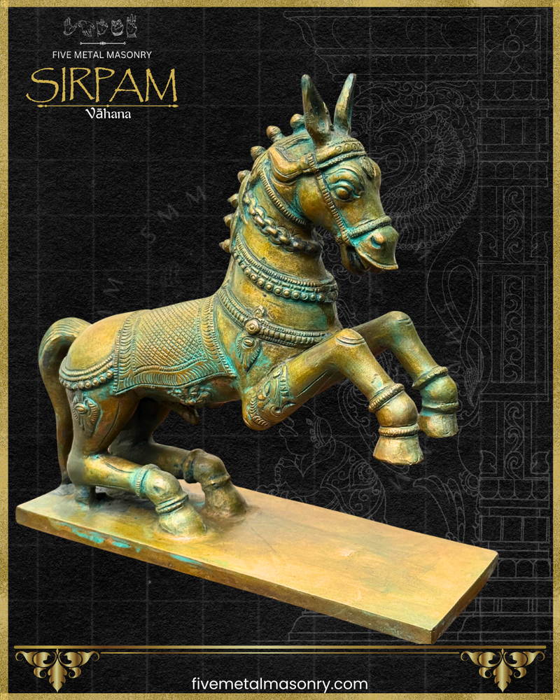 Asva:Horse Panchaloha Bronze Icon - 9" - Sirpam Collection