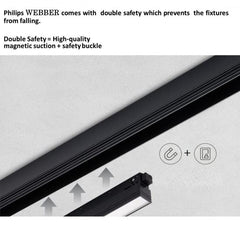 Philips Webber 12W Spot Blade NW - Magnetic Track Light for Modern Interiors, 48V DC, Natural White