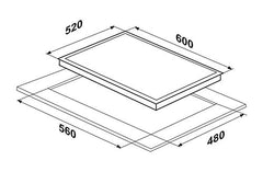 Kaff Gas Stove Built in Hob MFB 603 (Black)