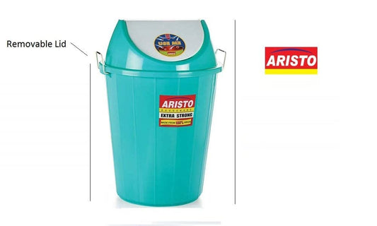 ARISTO Swing Lid Bucket Garbage Waste Dustbin 32 Ltrs (Green)