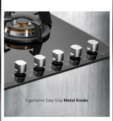 Kaff KH 86 BR 53 | Powerful Brass Burners | Auto Ignition | Cast Iron Grills | Metal Knobs | Built in Hob