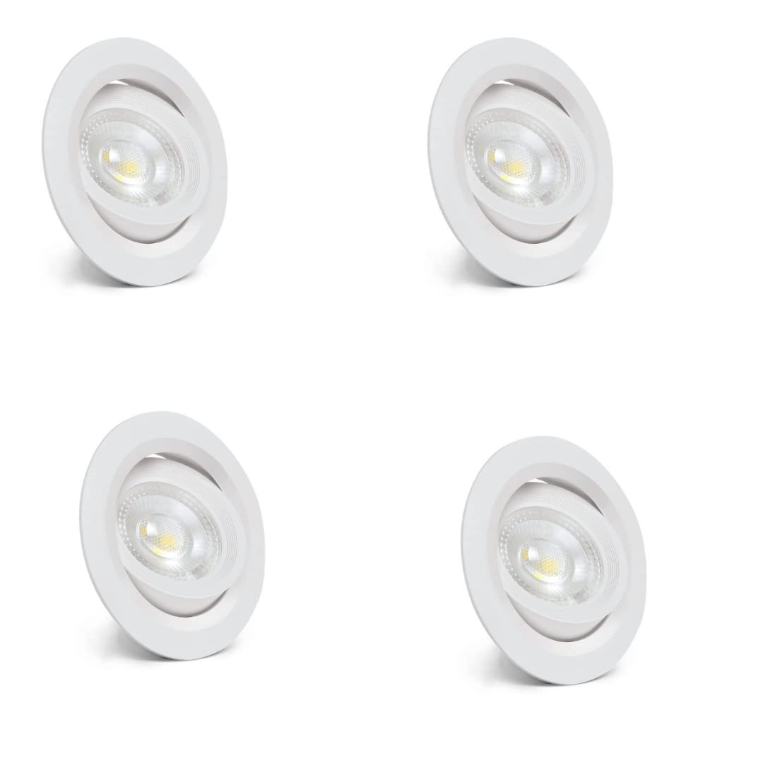 Philips 3-watt SlimStar Tiltable COB LED Spot Ceiling Light(Cool Day Light,Pack of 4)