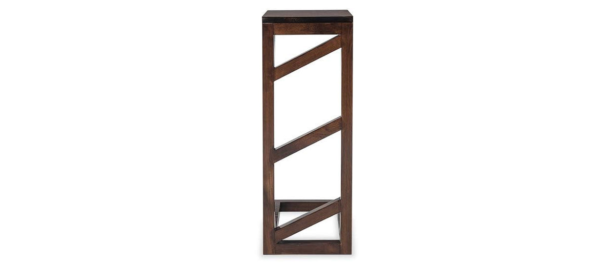 Rosewood C-Shaped Side Table for Living Room, Bedroom, Home Office - Dark Brown Sheesham Wood - L 10.1181 x D 1