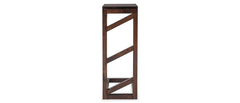 Rosewood C-Shaped Side Table for Living Room, Bedroom, Home Office - Dark Brown Sheesham Wood - L 10.1181 x D 1