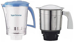 Preethi Super Extractor MGA-510 1.5L Leaf Jar (Blue) | High Grade Stainless Steel Jars & Blades | Transparent Lid | Blue | Steel