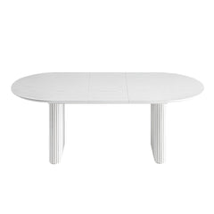 Velin Oval 6-8 Seater Extending Solid Wood Pedestal Dining Table
