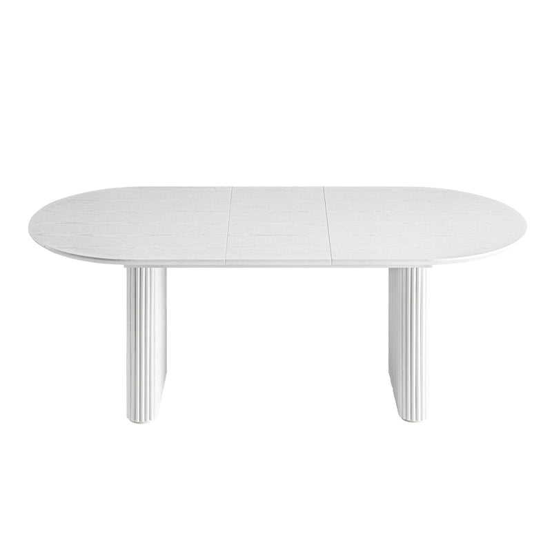 Velin Oval 6-8 Seater Extending Solid Wood Pedestal Dining Table