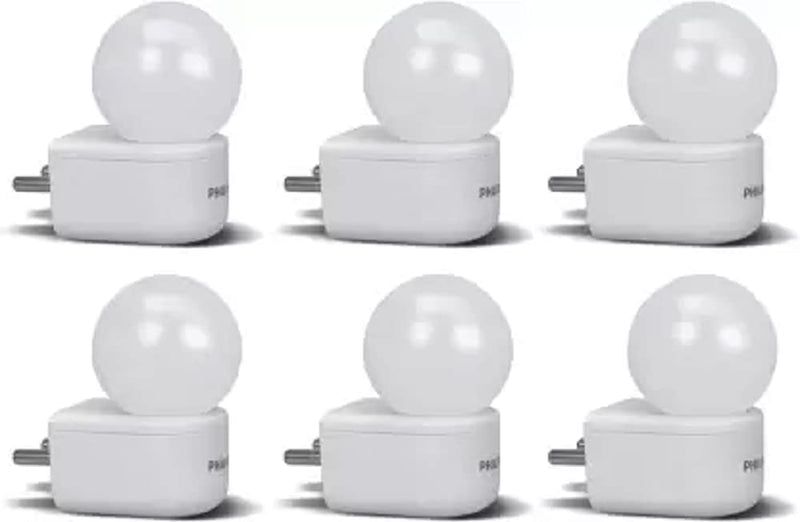 Philips 0.5 W Standard 2 Pin LED Bulb (White, Pack of 6)