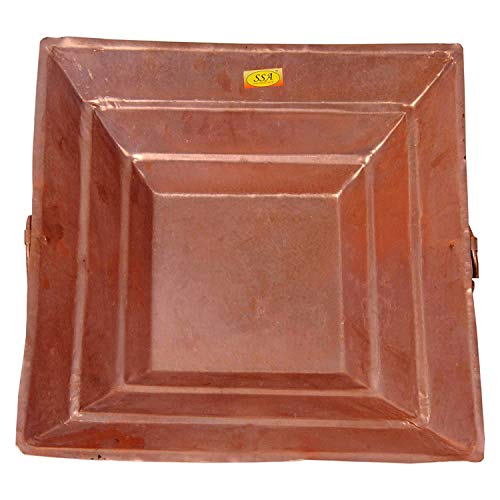 SHIV SHAKTI ARTS Handmade Pure Copper Hawan Kund for Home Puja and Hawan Purpose for Diwali laxmi Pooja Purpose (Small)