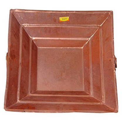 SHIV SHAKTI ARTS Handmade Pure Copper Hawan Kund for Home Puja and Hawan Purpose for Diwali laxmi Pooja Purpose (Small)