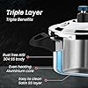 Ultra Triply Krono Pressure Cooker 5.5 Litre | Whistle Counter | Spillage Control | AISI 304 Food Grade Stainless Steel Cooker | 5 Years Warranty | 1.2 MM Lid Thickness | Induction Compatible