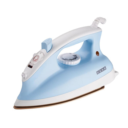 Usha Goliath Spray Tech 1200Watt Dry Iron with Water Spray Feature | Double Coated Golden Non Stick Soleplate for Longer Durability | 360° Swivel Cord | 2 Years Warranty | (Blue & White)