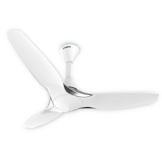 Crompton SilentPro Enso 1240 mm (48 inch) Aerodynamic Ceiling Fan (Chrome White)