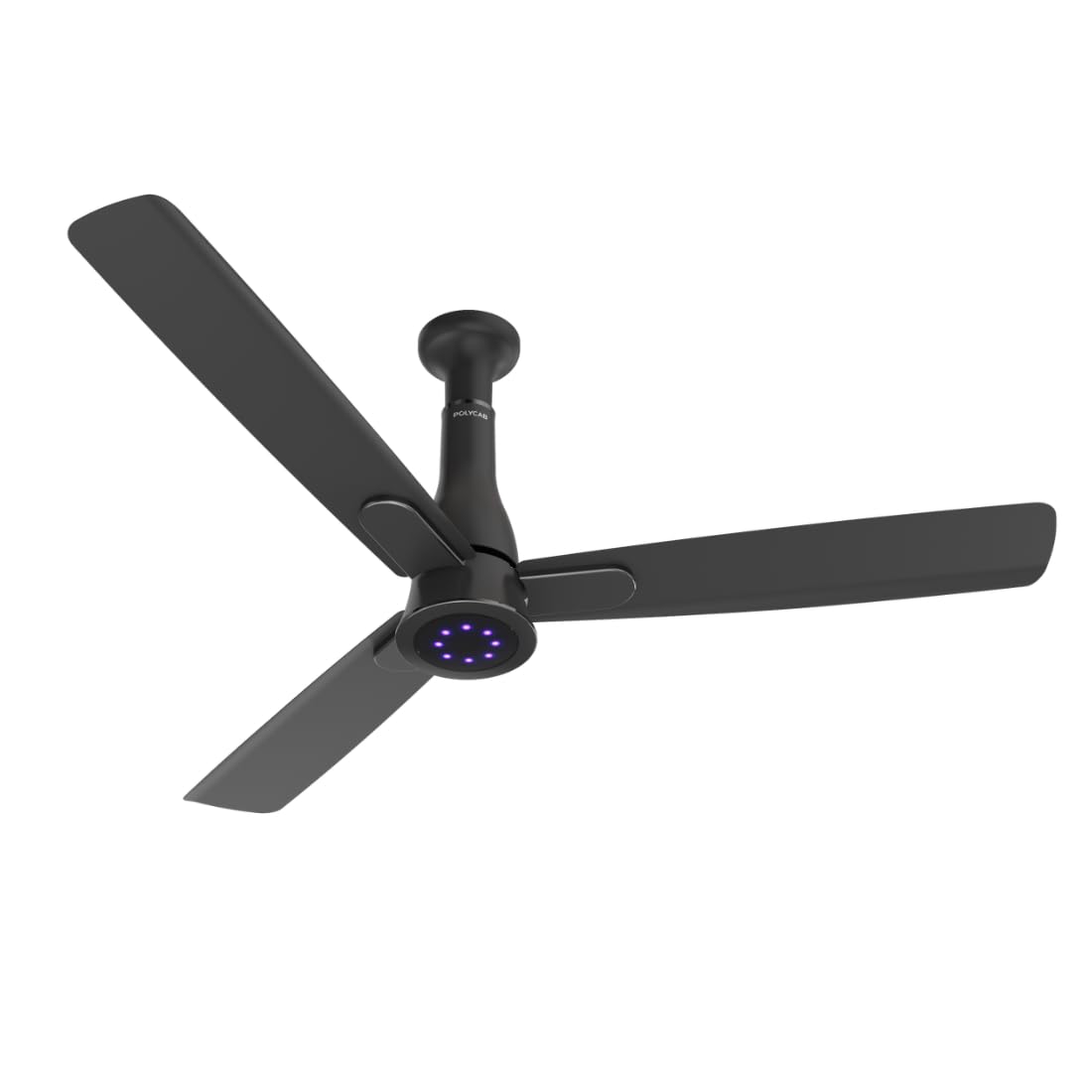 Polycab Aerofame LED BLDC 1200 mm Ceiling Fan with Remote | 5 Star (Midnight Black)