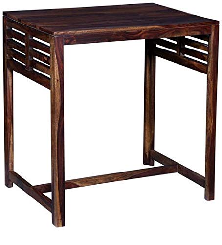Solid Wood Bar Table Set in Provincial Teak FinishLong 2 Seater Bar Table Set | High Bar Table and Chairs Set