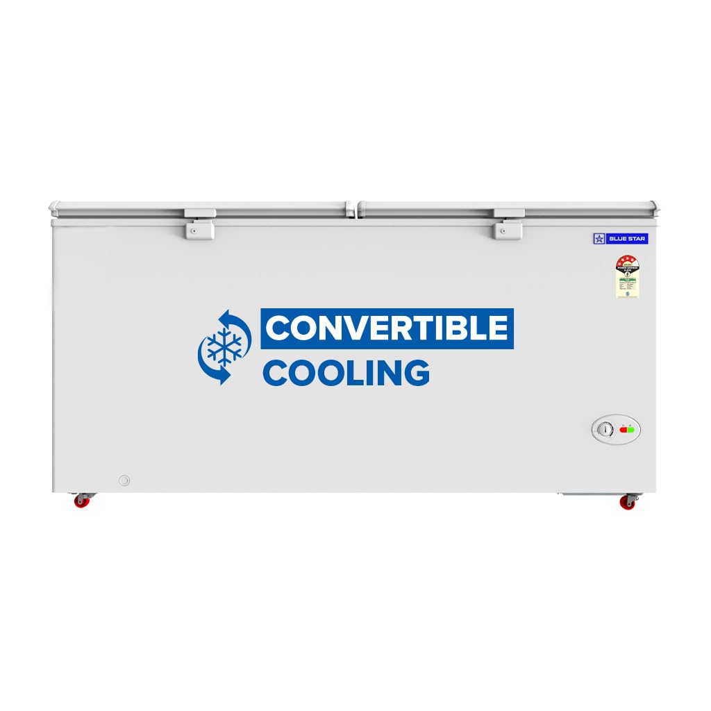Blue Star HT4-N575, 575 Liter Hard Top Double Door Deep Freezer (515 Liter, White, 4-star)-1