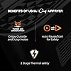 Usha iChef Air Fryer 4.5L, 10 In 1 Functions: Air Frying, Baking, Roasting, Grilling, Thawing, Slow, Toasting And Air Drying |Turbo Air Circulation|Oil Free Cooking (Black), 1350 Watts