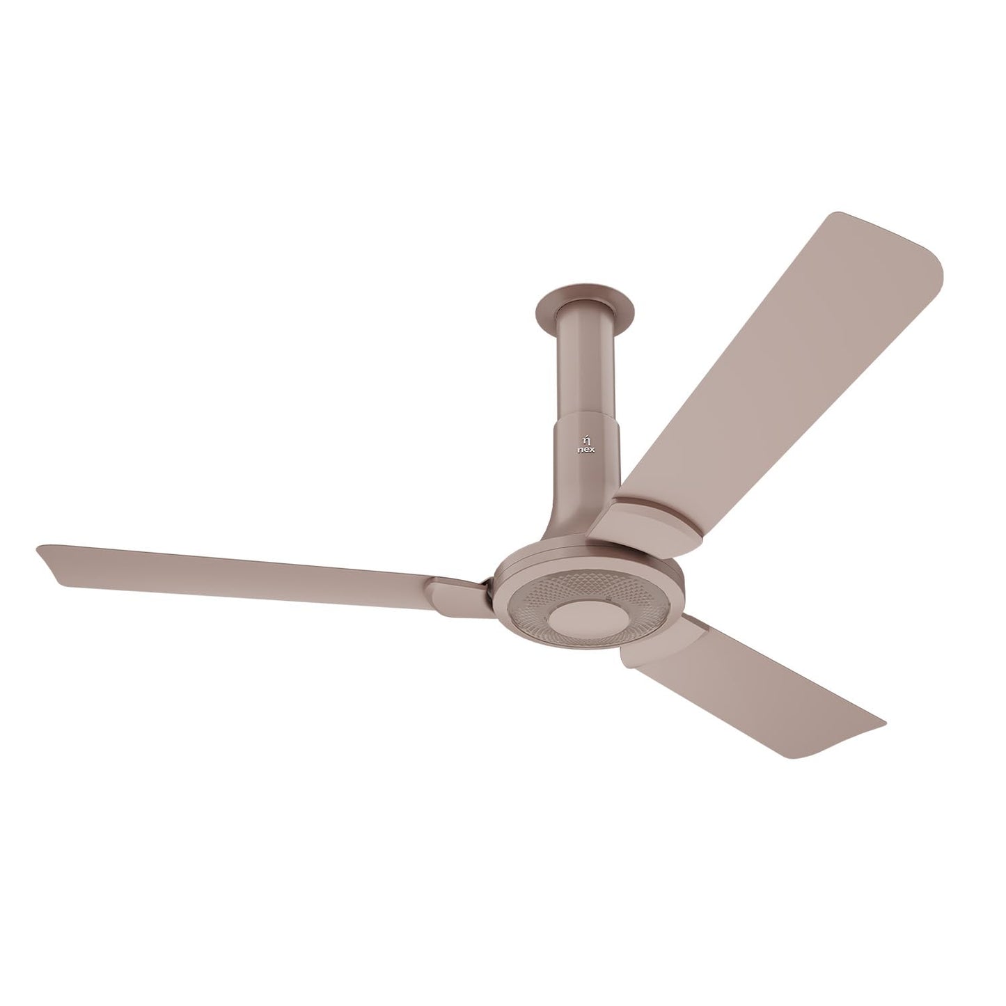 NNEX Glyde A40 1200 mm | BEE 2 Star Rated Premium Ceiling Fan | 20% Higher Air Thrust* | Airfluence™ Al Blades | Adjustable Downrod | 2-Yr Warranty | Blush